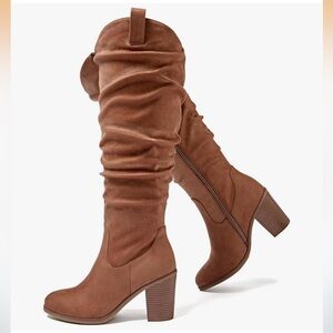 Slouchy Boots Brown Knee-High Boots 9 W